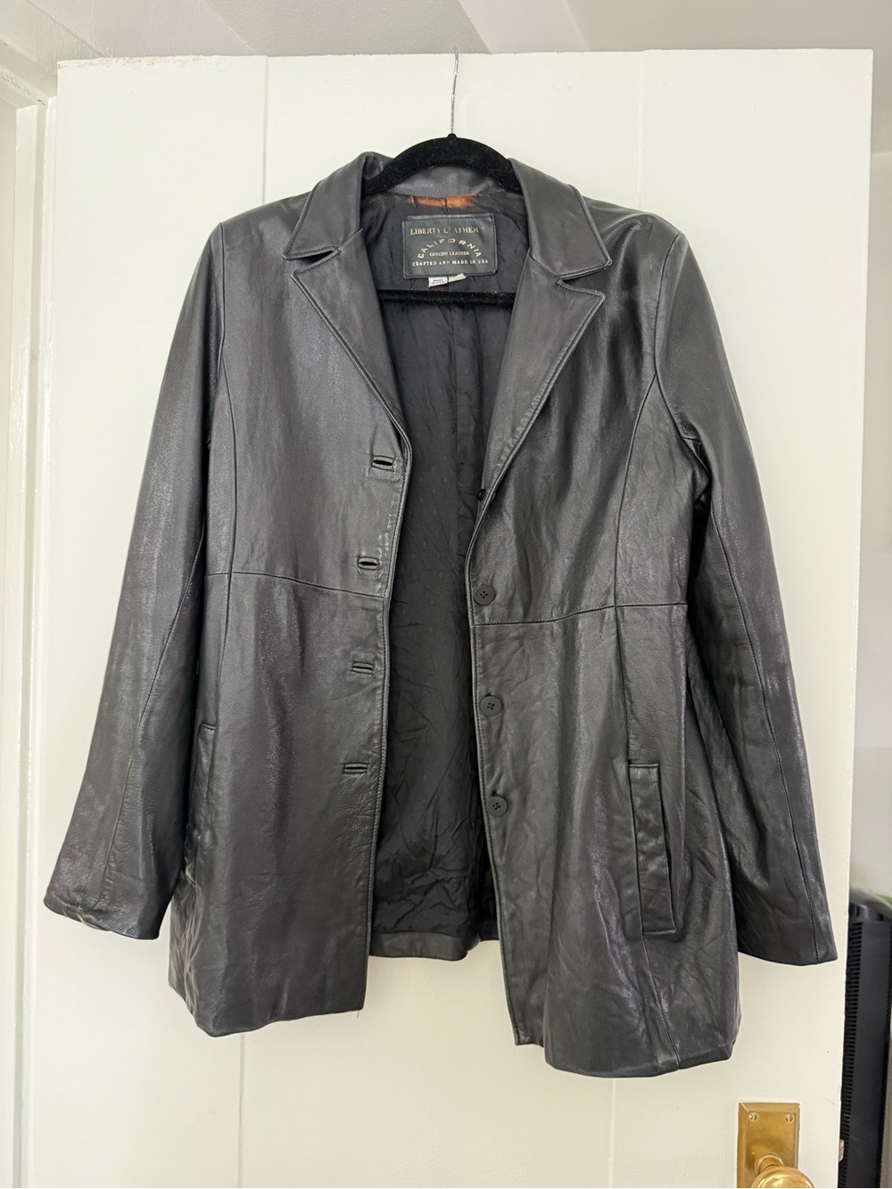 Classic Black Leather Jacket - Women's